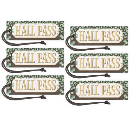 Teacher Created Resources Eucalyptus Magnetic Hall Pass, 6PK 77473